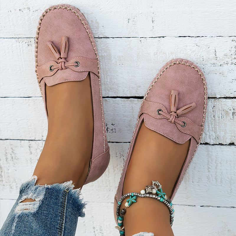 Tânia | Mocasines Sin Cordones Con Borlas Para Mujer