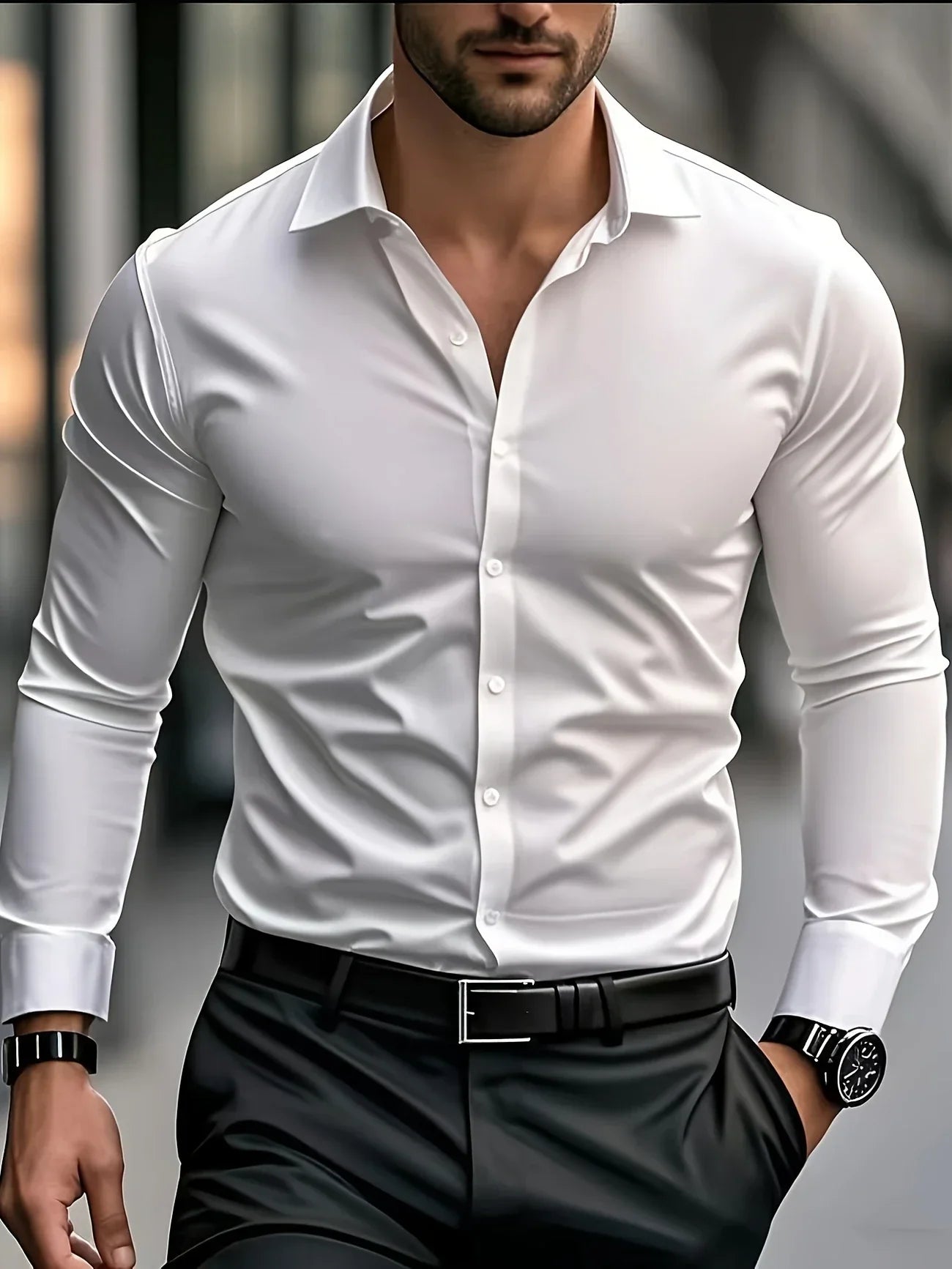 Byron | Camisa Elegante de Manga Larga con Botones