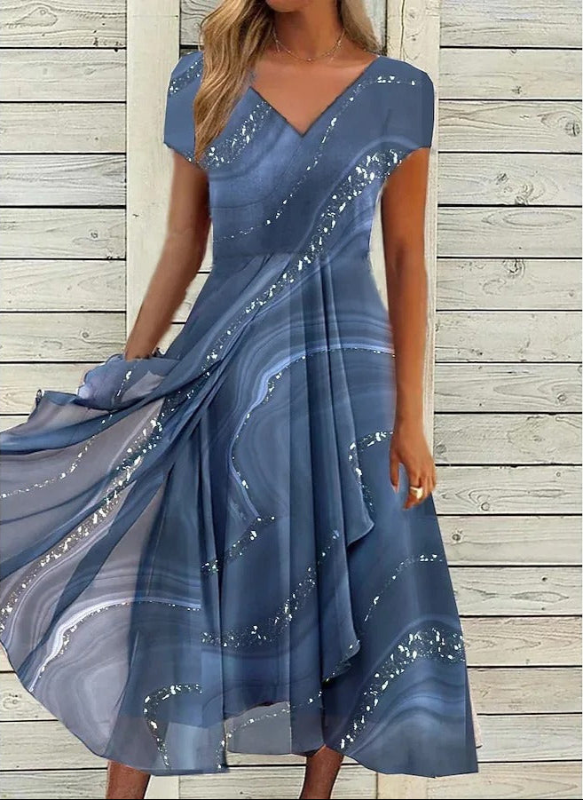 Ayana | Vestido Midi Fluido con Escote en V