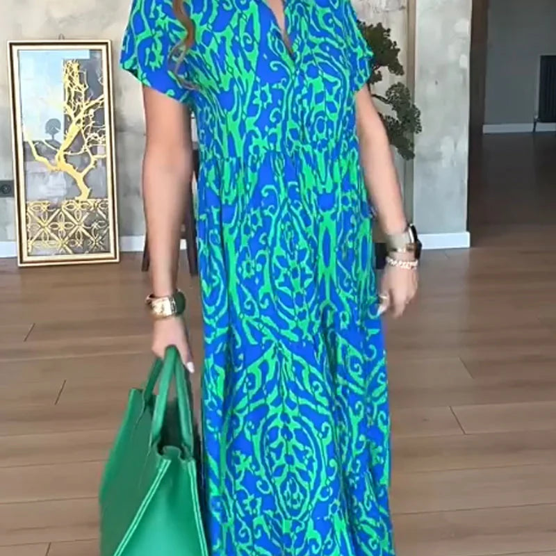 Jubilee | Vestido Maxi Estampado de Corte A