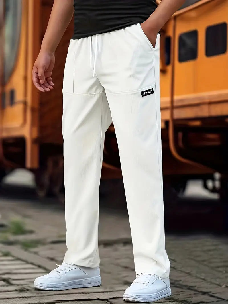 Travys | Pantalones Jogger Rectos Con Cordón y Bolsillos