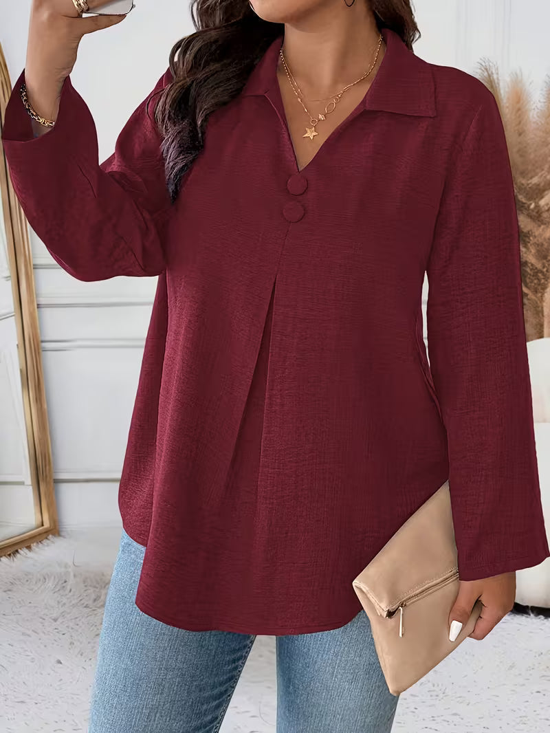 Noyelle | Blusa Holgada de Manga Larga con Botones