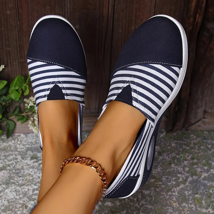 Tasha - Zapatillas Sin Cordones Con Plataforma a Rayas