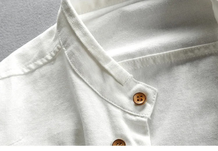 Tevin | Camisa De Manga Larga Con Cuello Mao