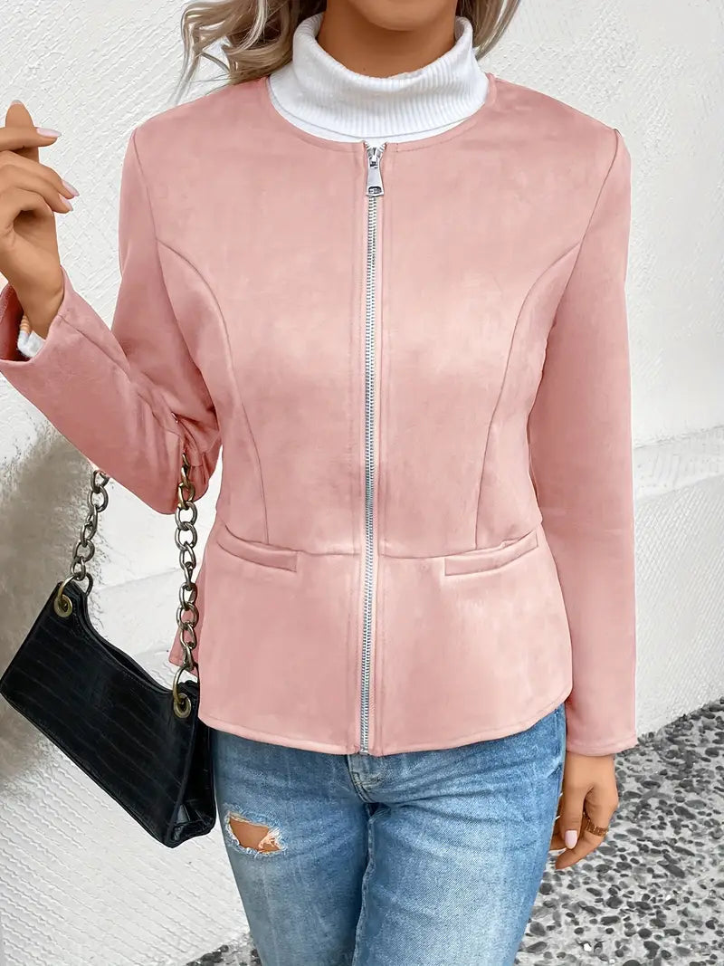 Roksana | Chaqueta Entallada de Manga Larga Con Cremallera