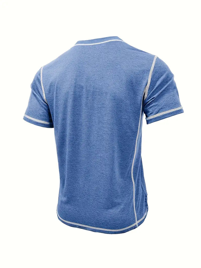 Orazio | Camiseta De Manga Corta Con Cuello Henley