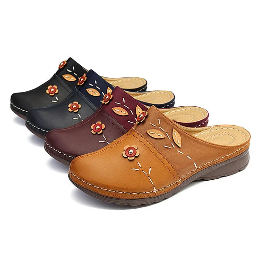 Janeth | Zuecos Sin Cordones Con Estampado Floral Para Mujer