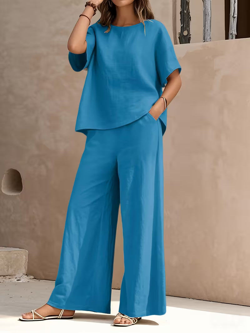 Josy | Conjunto de Pantalón Con Top de Manga Corta