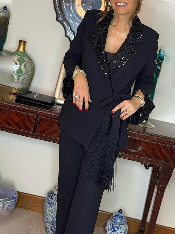 Nitzanit | Conjunto Elegante Blazer y Pantalón Recto