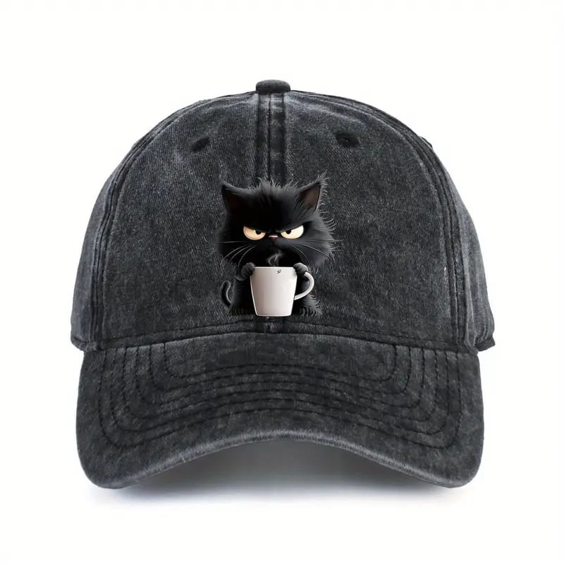 Malenia | Gorra Gato Estampado Vintage Algodón