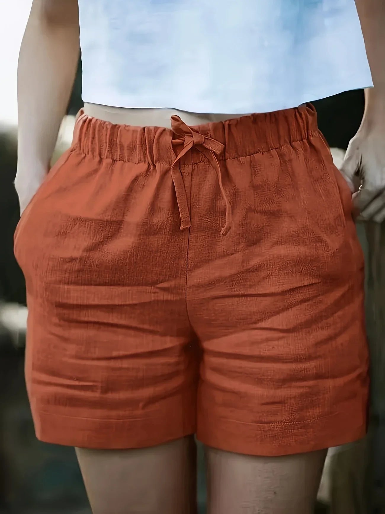 Niamh | Pantalones Cortos de Verano Informales Con Cordón y Bolsillos