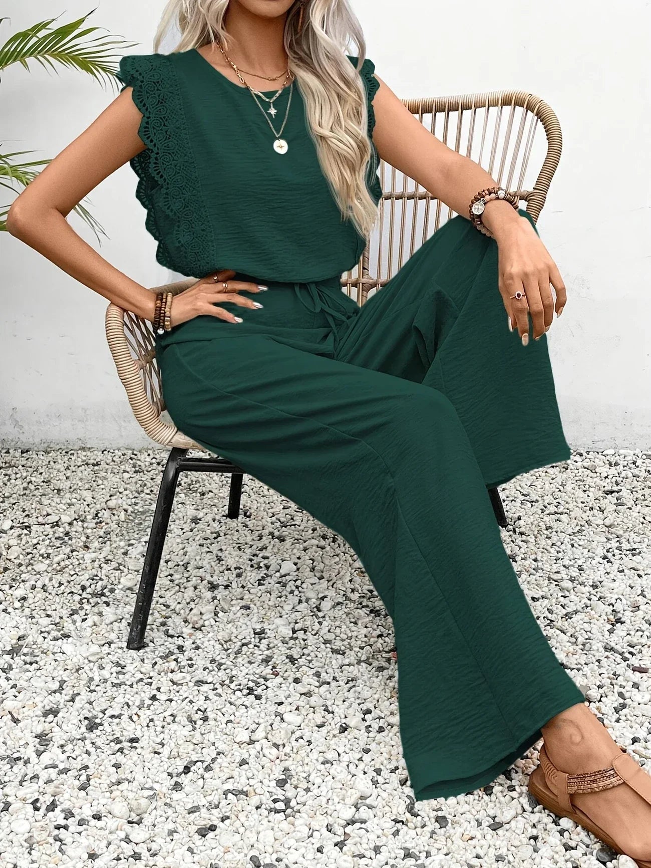 Ziva | Conjunto Elegante con Pantalón Ancho