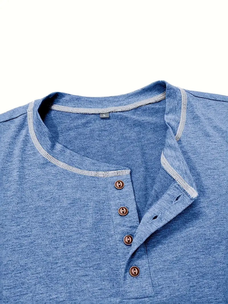 Orazio | Camiseta De Manga Corta Con Cuello Henley