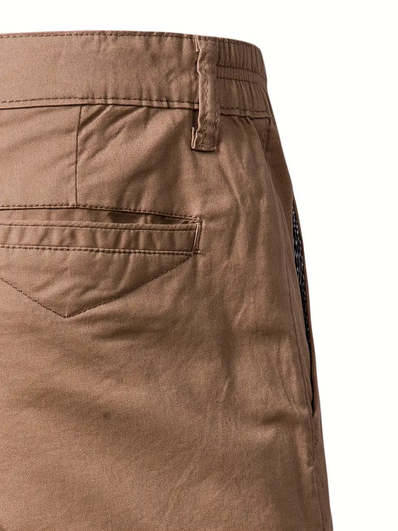Baird - Pantalones Cortos Informales de Algodón Con Cintura Elástica