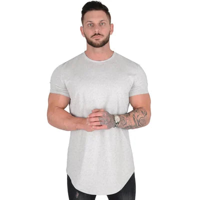 Maxwell - Camiseta de Manga Corta Con Bajo Curvo