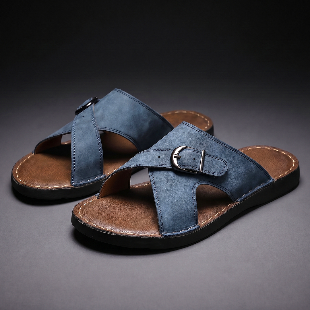 Sentner | Sandalias Con Tiras Cruzadas y Hebilla