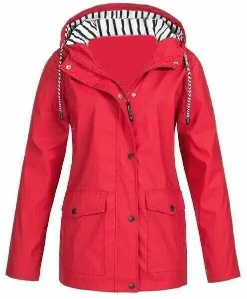 Ilektra | Chaqueta Larga Con Capucha Y Bolsillos