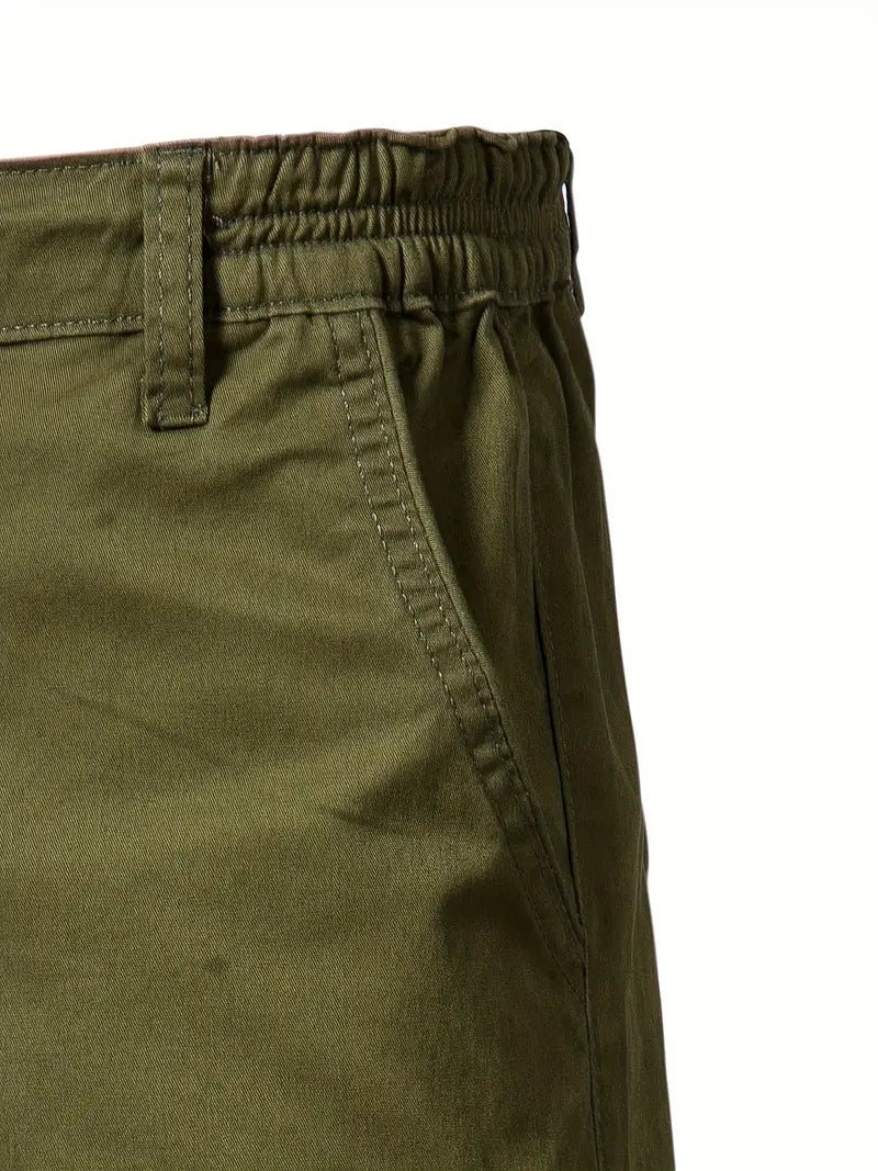Baird - Pantalones Cortos Informales de Algodón Con Cintura Elástica