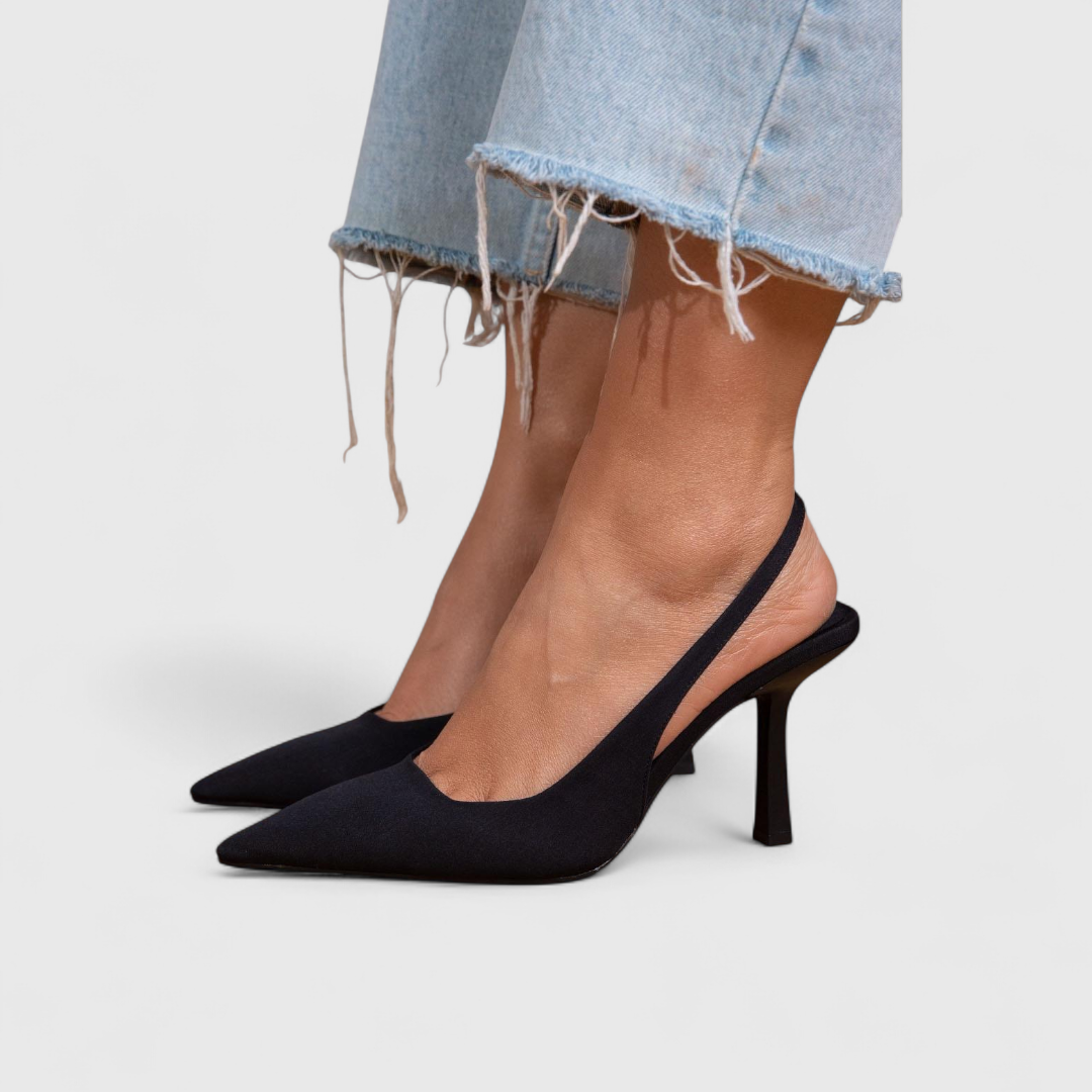 Aniya - Zapatos de Tacón Alto Con Punta Afilada y Talón Abierto