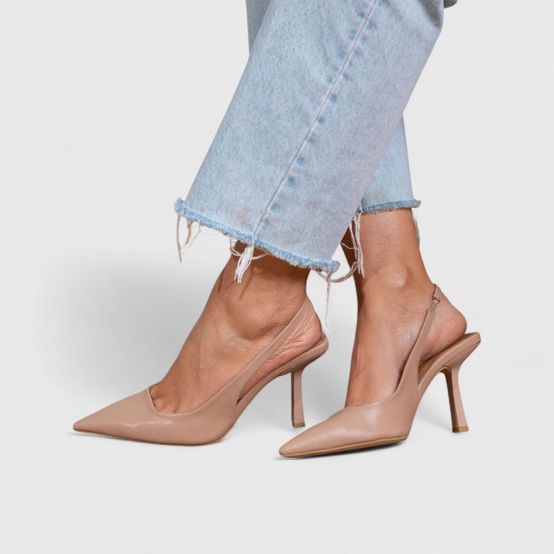 Aniya - Zapatos de Tacón Alto Con Punta Afilada y Talón Abierto