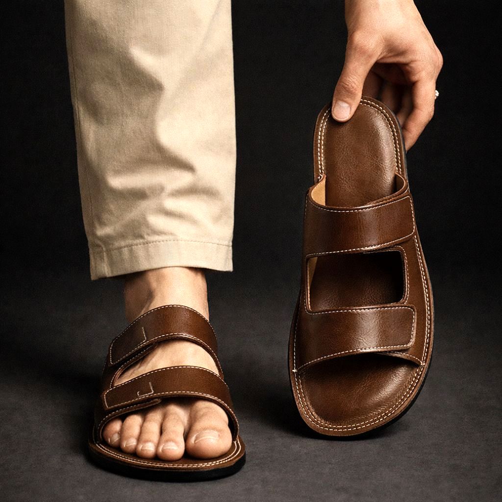 Henrique | Sandalias Slip On Doble Correa Abierta