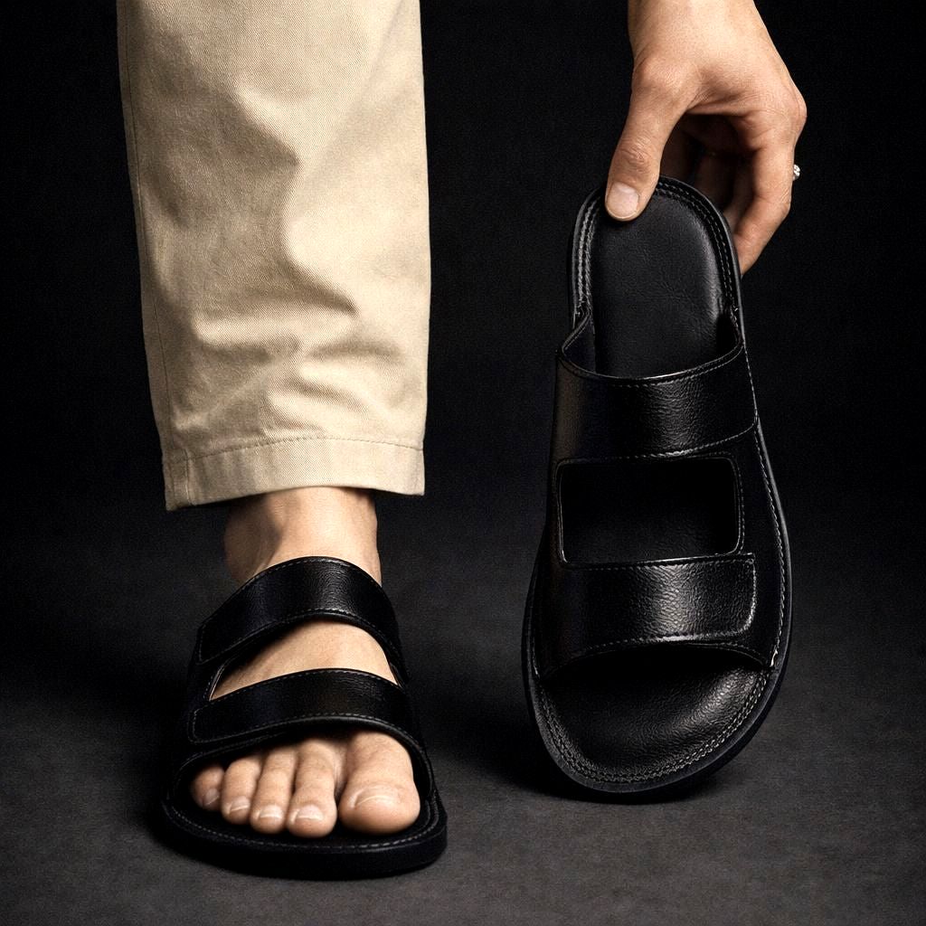 Henrique | Sandalias Slip On Doble Correa Abierta