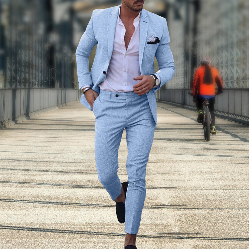 Pieter | Conjunto De Traje De Dos Piezas Para Hombre, Corte Entallado