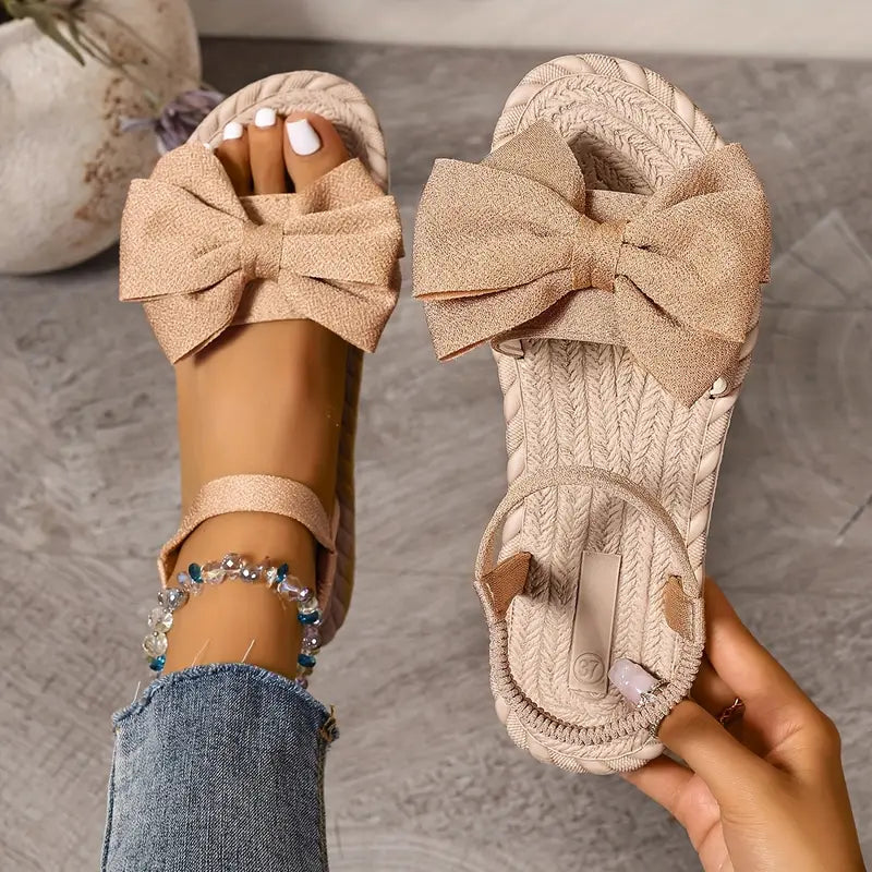 Michela | Sandalias de Plataforma Con Correa al Tobillo y Lazo