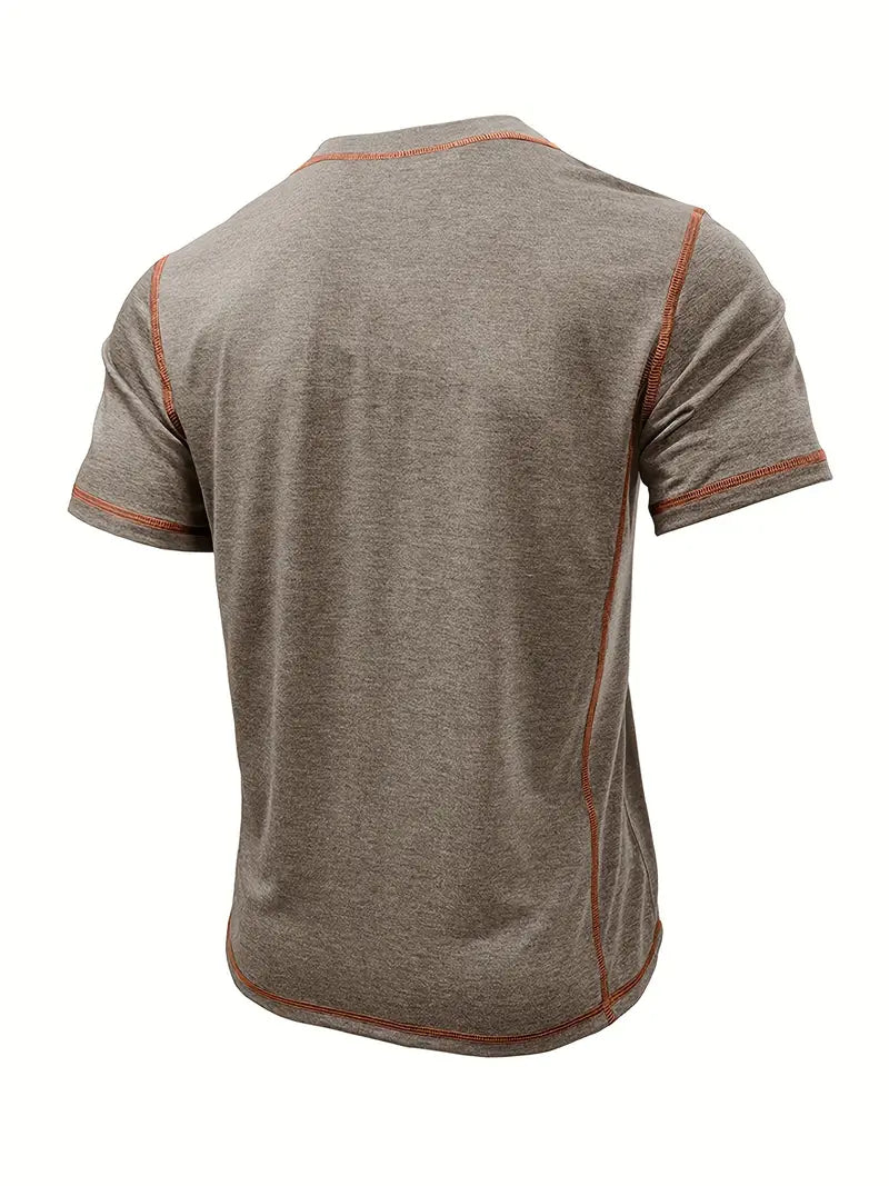 Orazio | Camiseta De Manga Corta Con Cuello Henley