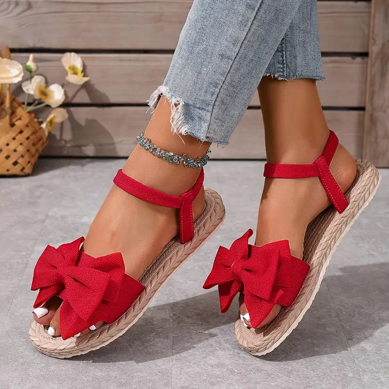 Michela | Sandalias de Plataforma Con Correa al Tobillo y Lazo