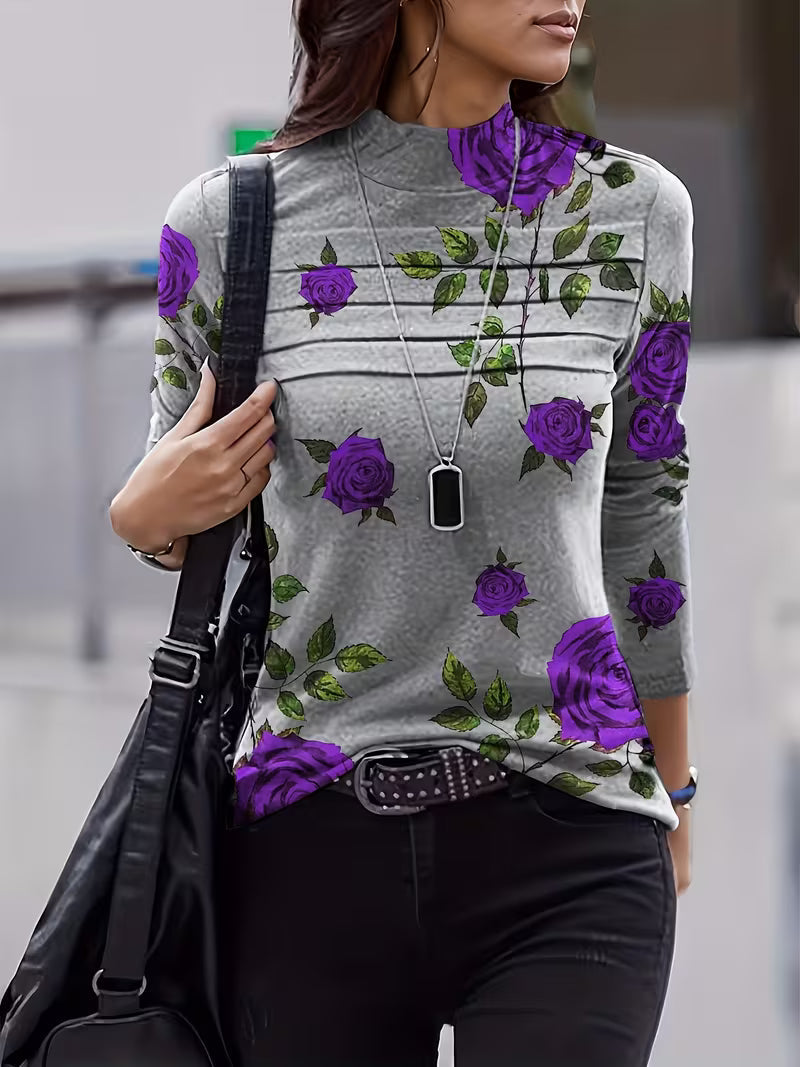 Gwenine | Top de Manga Larga con Estampado Floral