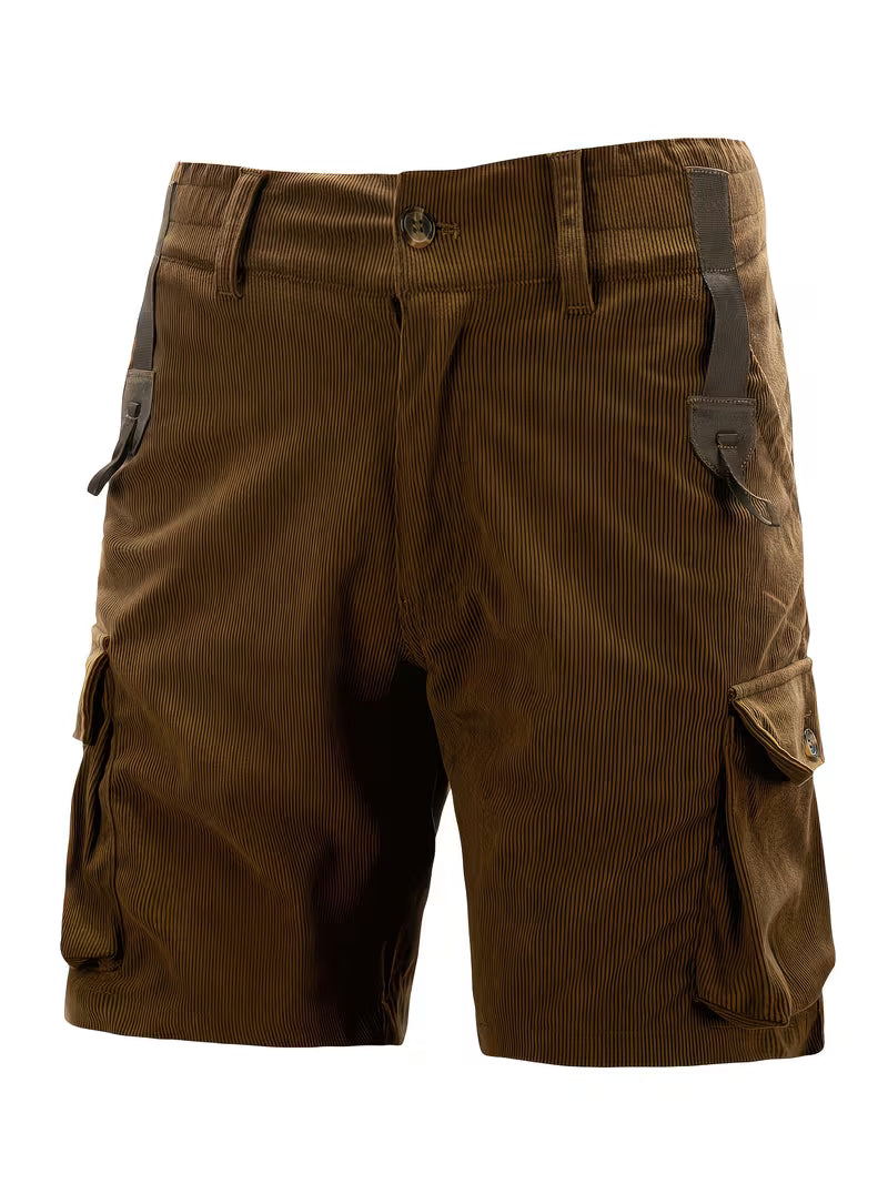 Jorit - Pantalones Cortos Carga De Pana Con Tejido