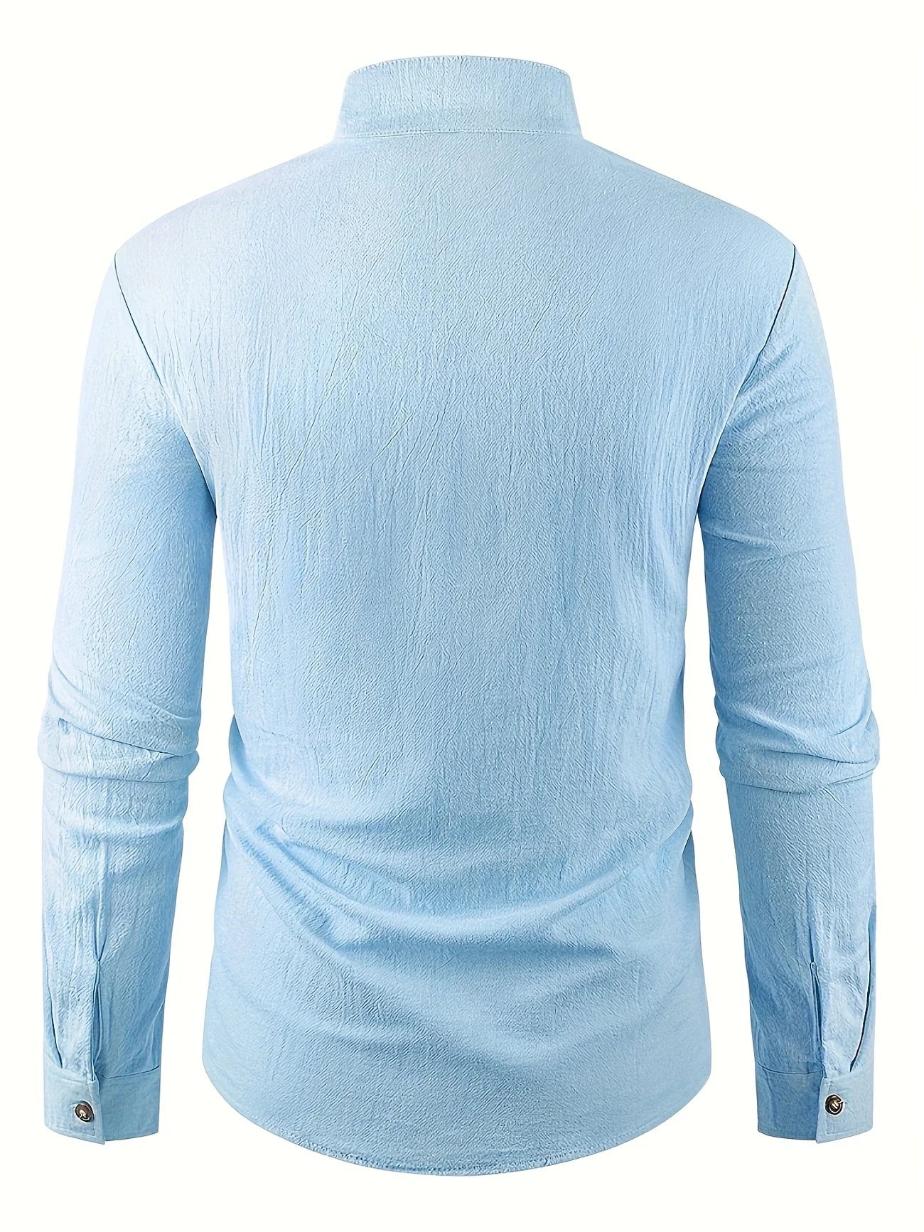 Shayne | Camisa De Hombre Con Cuello Alto Y Botones en La Parte Delantera