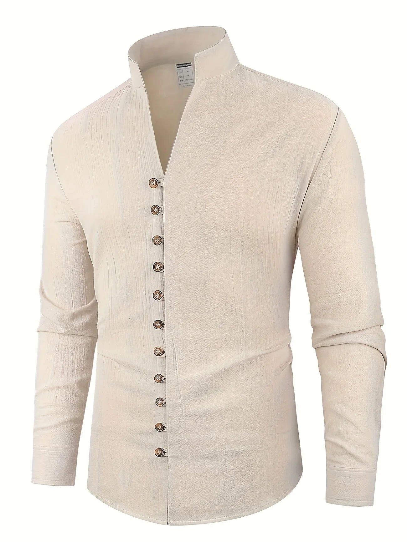 Shayne | Camisa De Hombre Con Cuello Alto Y Botones en La Parte Delantera
