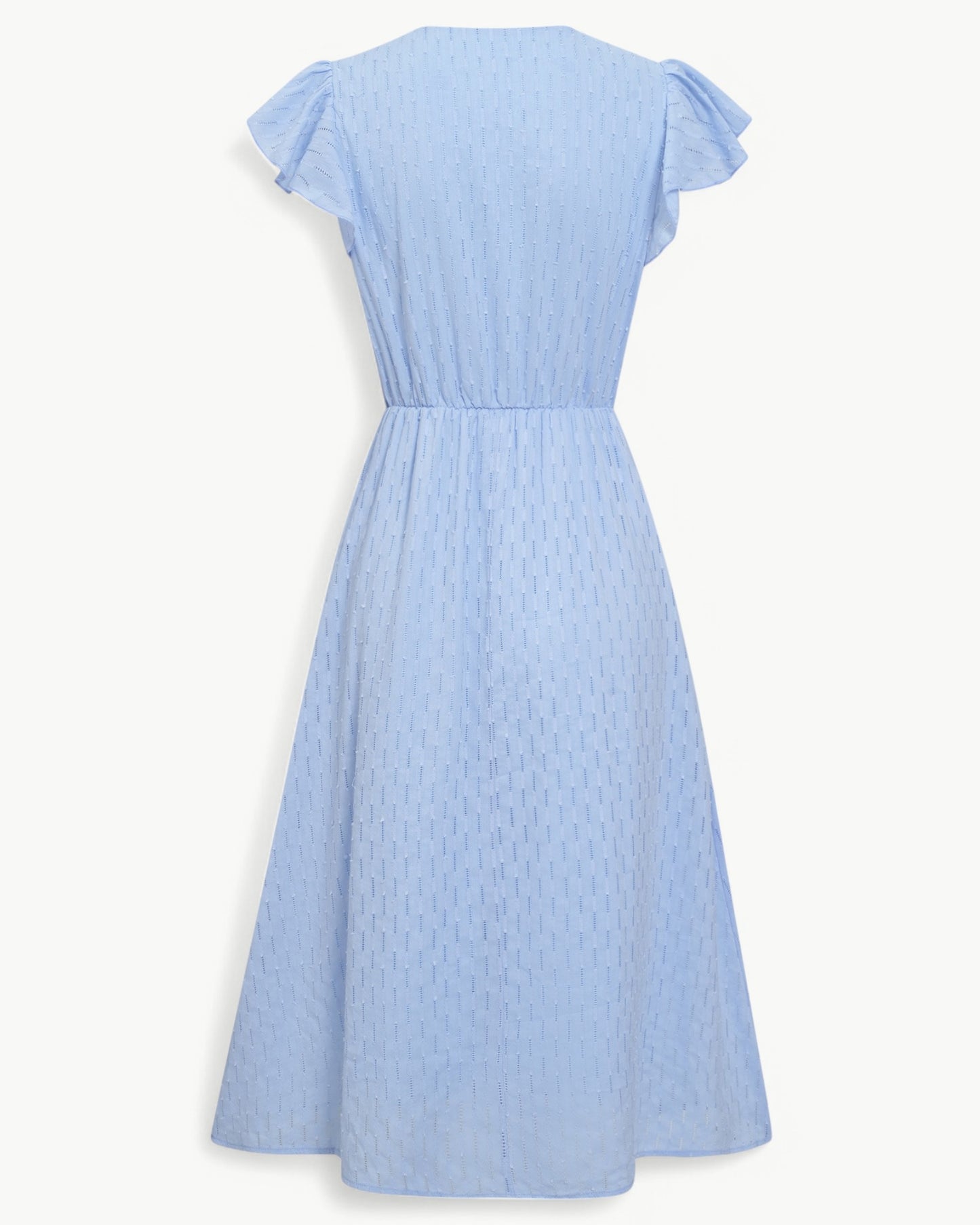 Julieta | Vestido MIDI Con Cuello en V Y Mangas Con Volantes