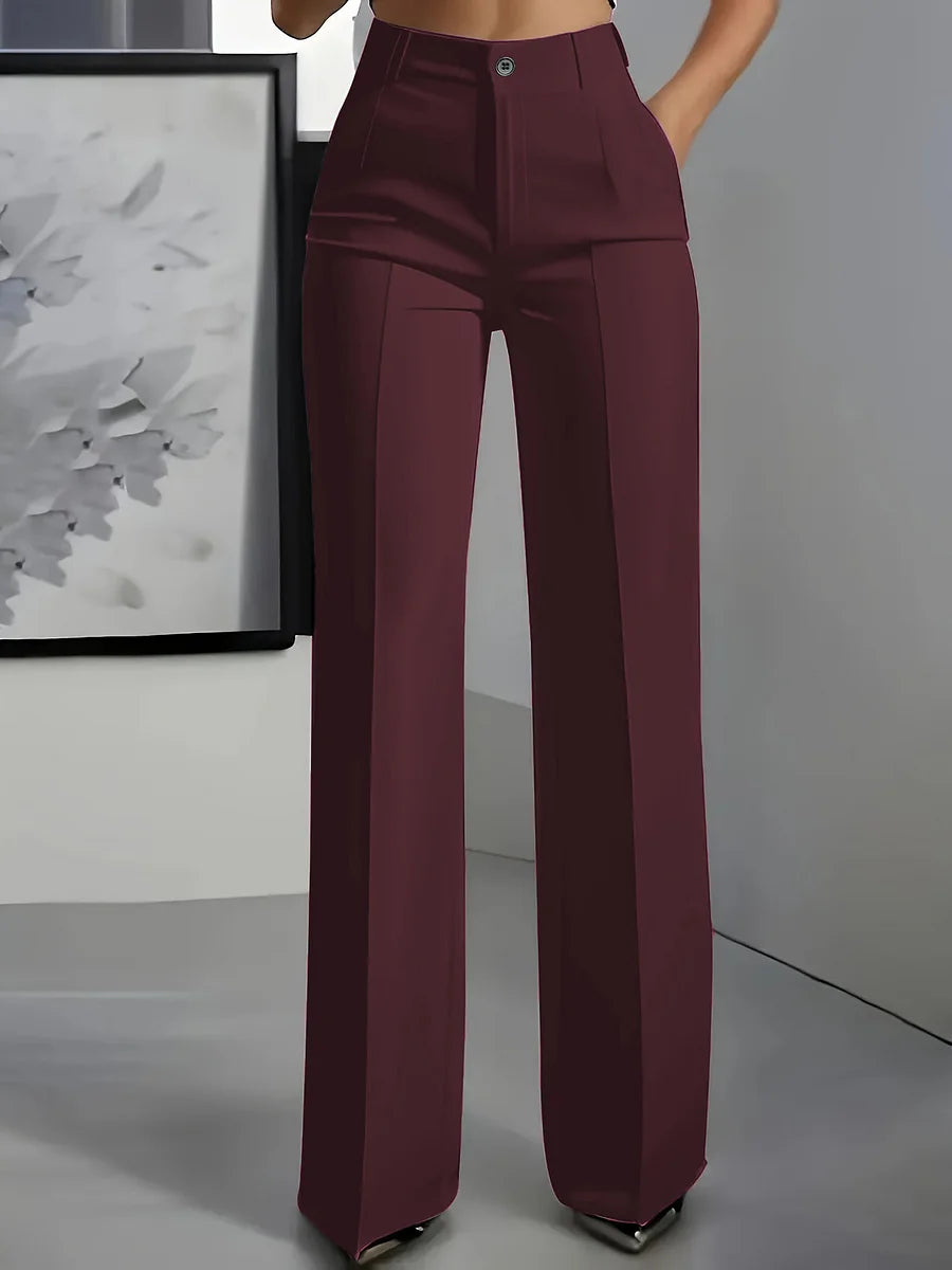 Hodit - Pantalón Elegante Elástico de Cintura Alta