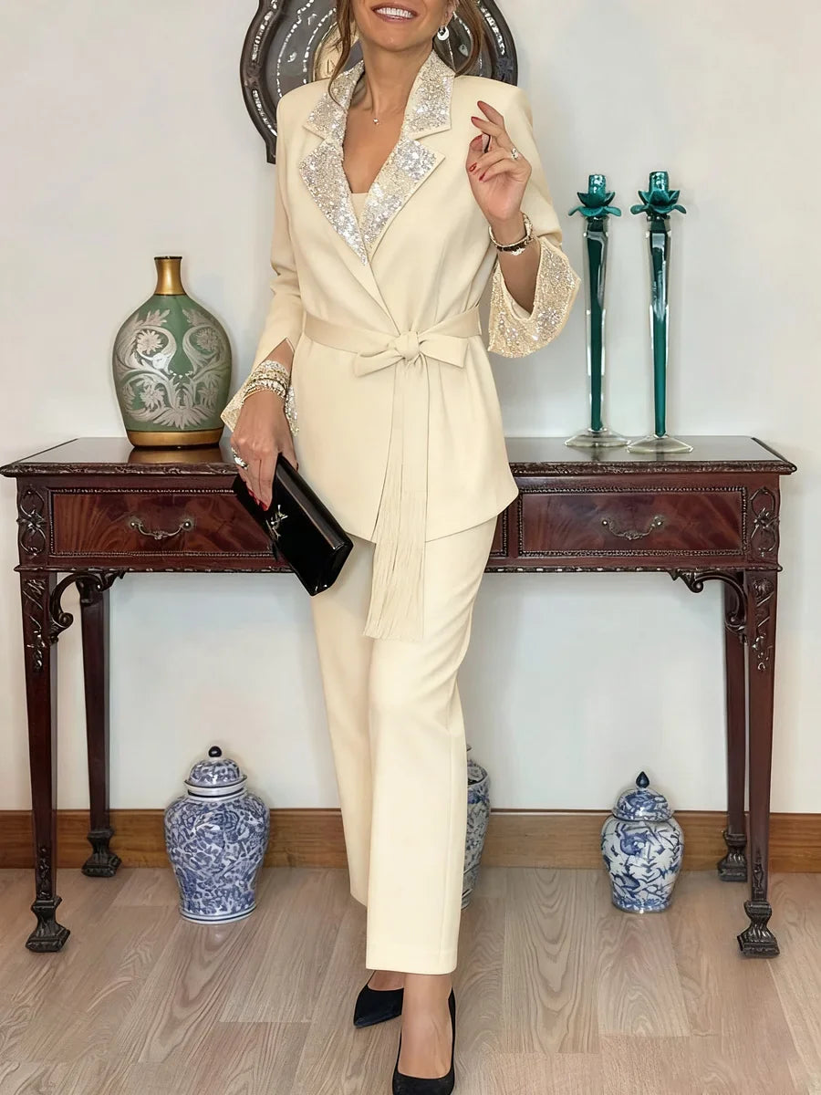 Nitzanit | Conjunto Elegante Blazer y Pantalón Recto
