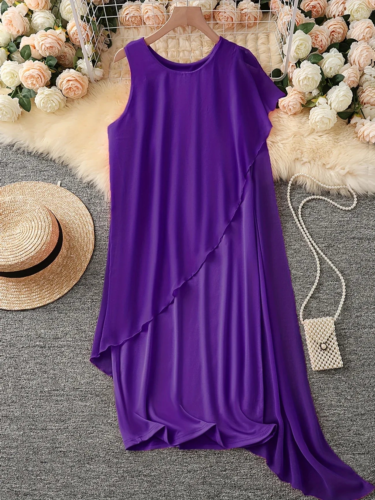 Maren | Vestido Midi Sin Mangas Con Capa