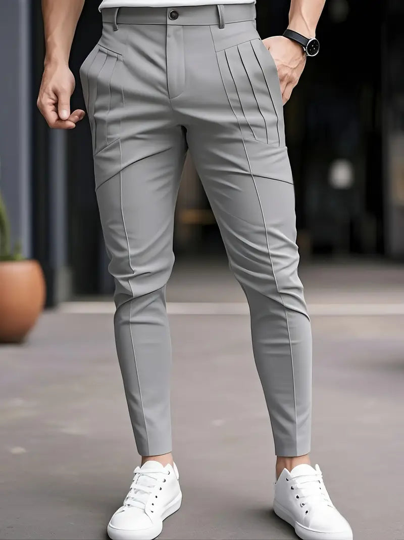 Edgardo | Pantalones Ajustados Con Pliegues Y Corte Cónico Para Hombre
