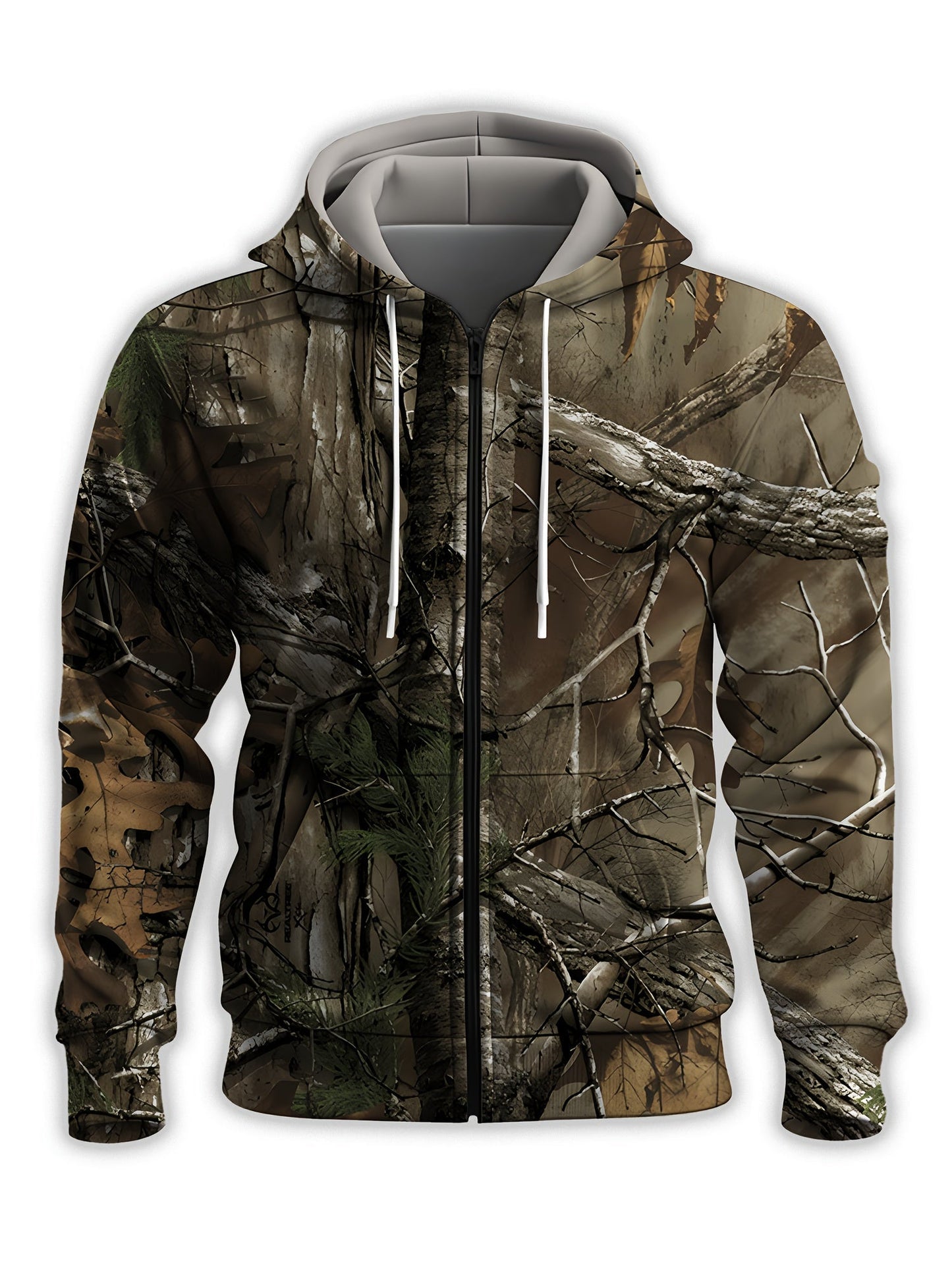 Whitaker | Chaqueta Con Capucha Y Cremallera Frontal Con Estampado De Camuflaje