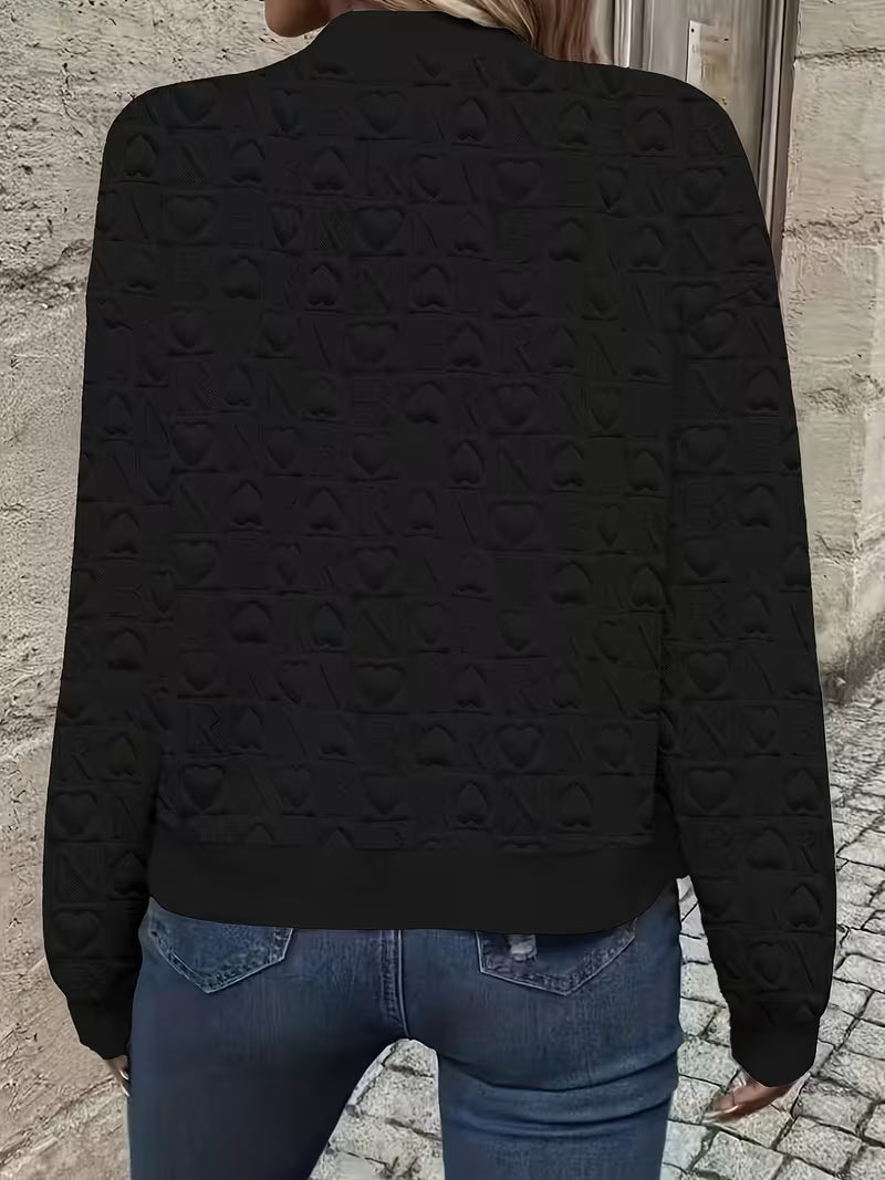Mileisine | Chaqueta con Cremallera y Diseño de Corazón