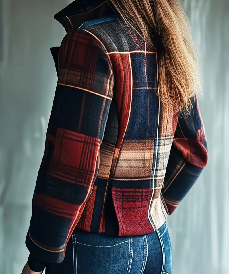 Marsai | Chaqueta De Manga Larga Con Estampado De Cuadros Y Cierre Frontal Con Botones