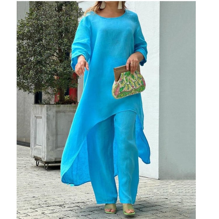 Liselotte | Conjunto De Dos Piezas Túnica Asimétrica Y Pantalón