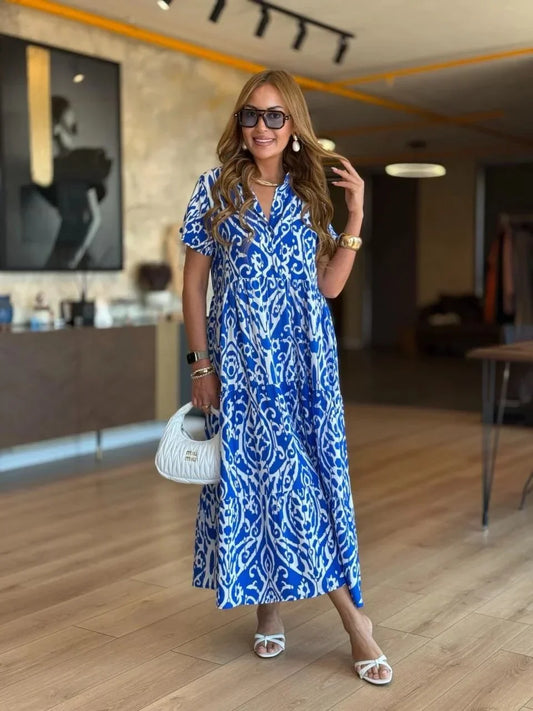 Jubilee | Vestido Maxi Estampado de Corte A