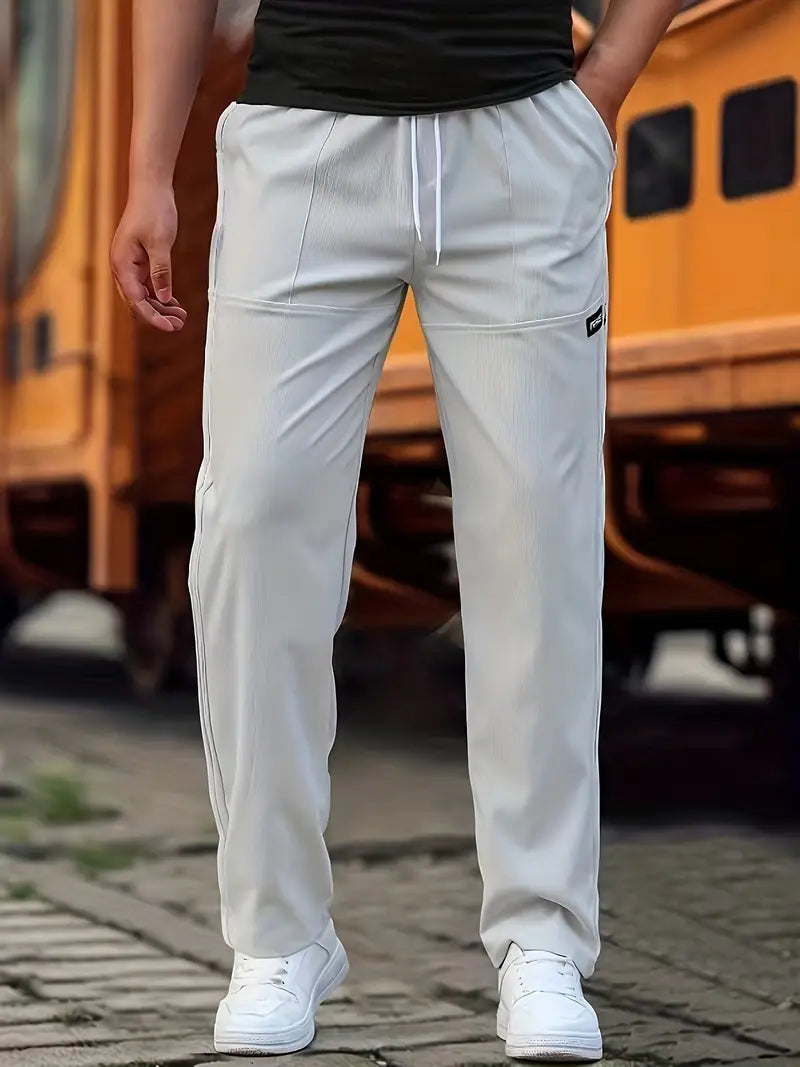 Travys | Pantalones Jogger Rectos Con Cordón y Bolsillos