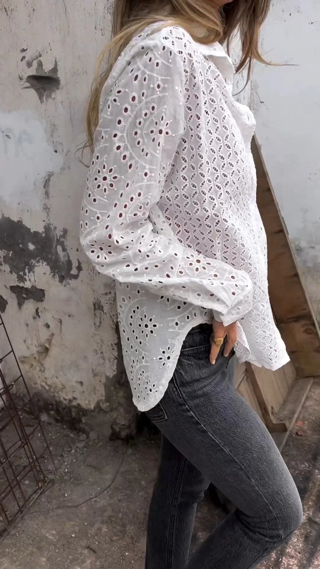 Tommie | Camisa De Manga Larga Con Botones Y Calados