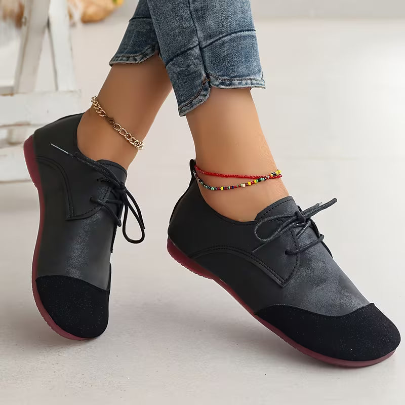 Brigiluxa | Zapatos cómodos con cuña baja y cordones