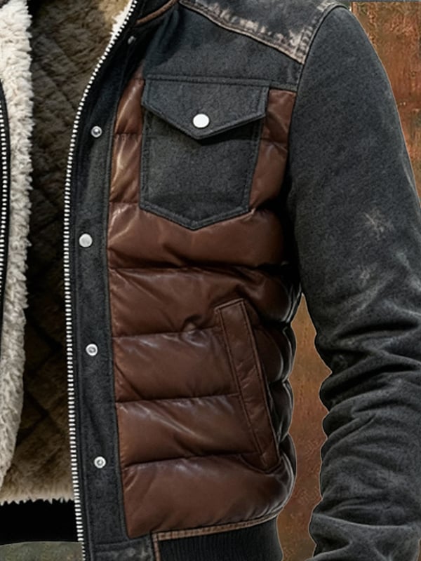 Esposito | Chaqueta Acolchada Patchwork con Cremallera