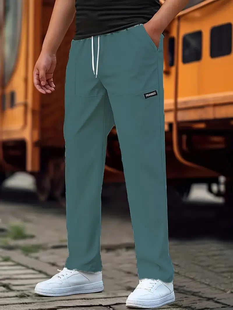 Travys | Pantalones Jogger Rectos Con Cordón y Bolsillos