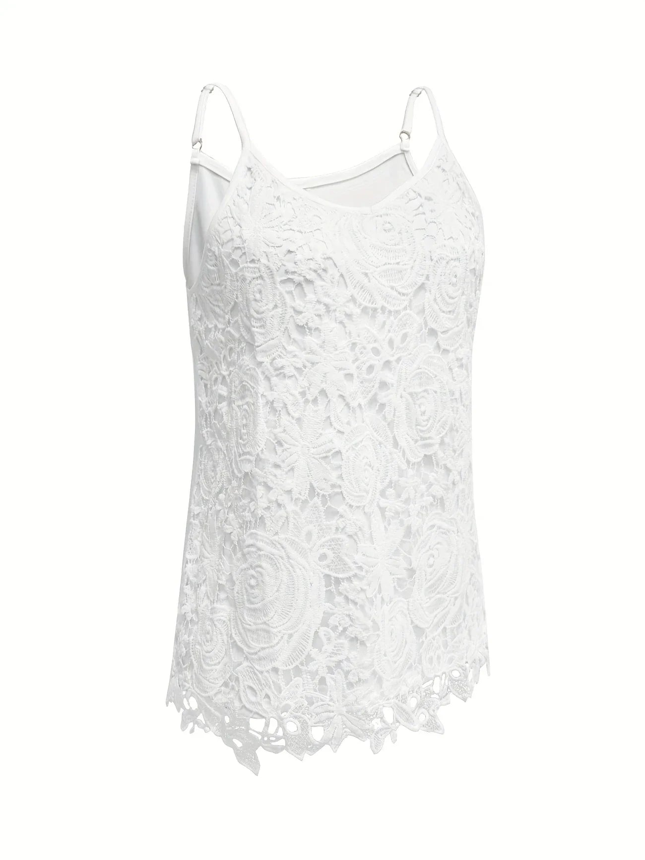 Juna | Top de Encaje Floral con Tirantes